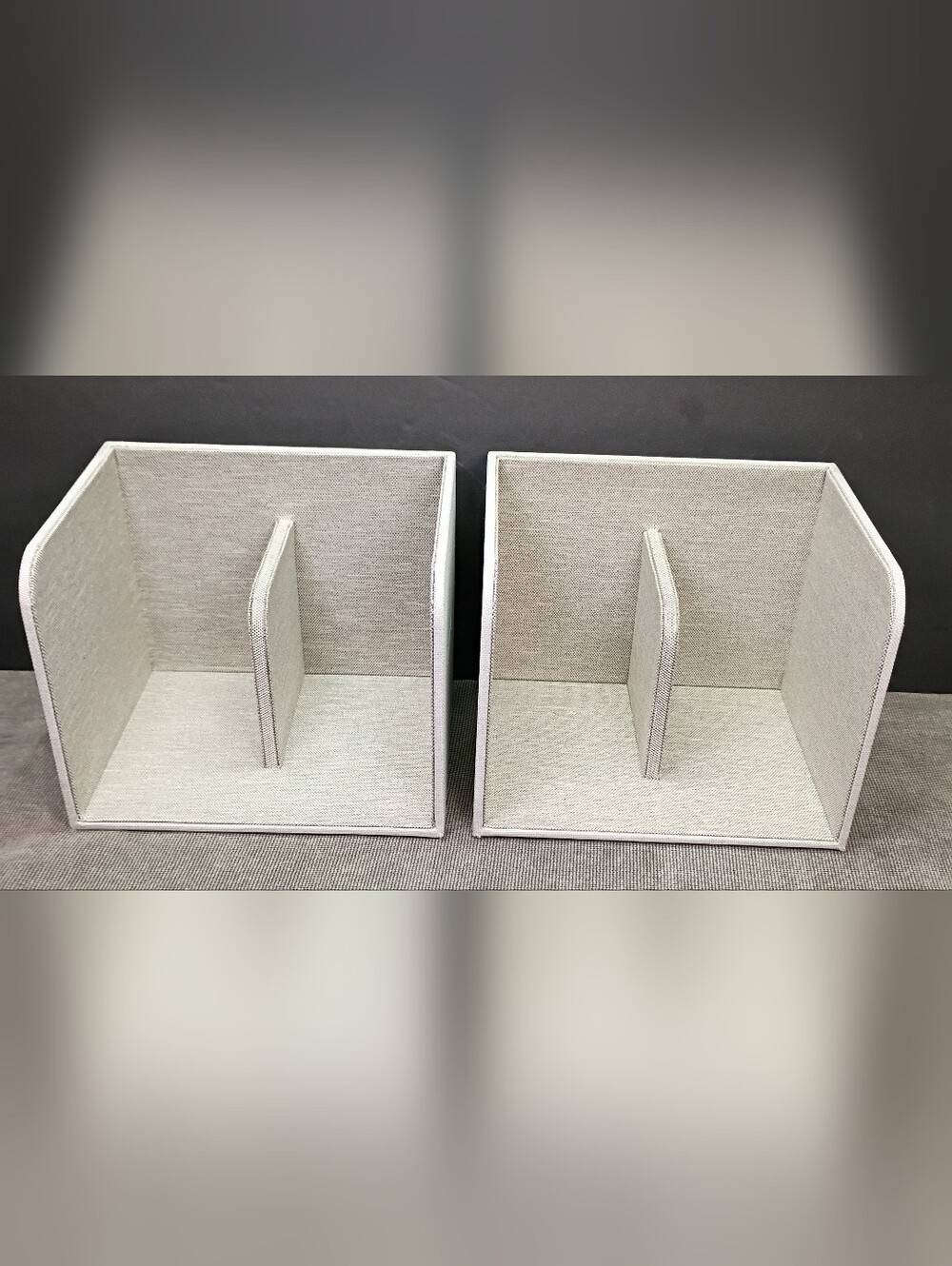 Caraway Organizer Storage Bins Set of 2 - Gray Fabric